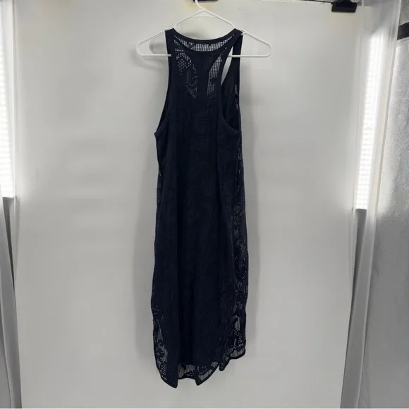 RAG & BONE New York $495 Navy Mesh Lace Lined Stella Midi Dress Size S - Picture 8 of 13